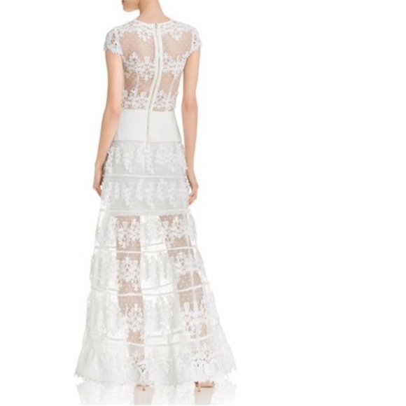 NWT Bronx + Banco Flamenco Lace Inset GownWhite - Picture 8 of 8
